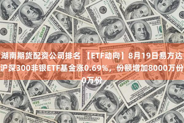 湖南期货配资公司排名 【ETF动向】8月19日易方达沪深300非银ETF基金涨0.69%，份额增加8000万份